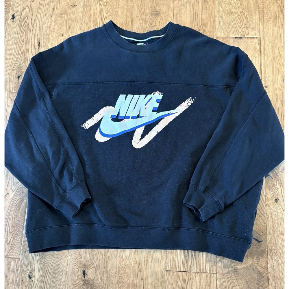 Nike Retro Spellout Sweatshirt Black Size 1X